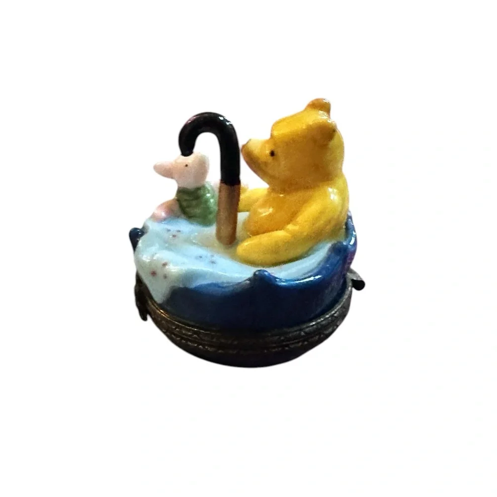Winnie the Pooh and Piglet Trinket Box “Umbrella Ride”